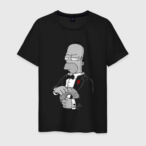 Мужская футболка хлопок Дон Гомер, цвет черный