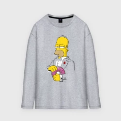 Женский лонгслив oversize хлопок Дон Гомер