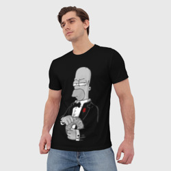 Мужская футболка 3D Гомер - фото 2