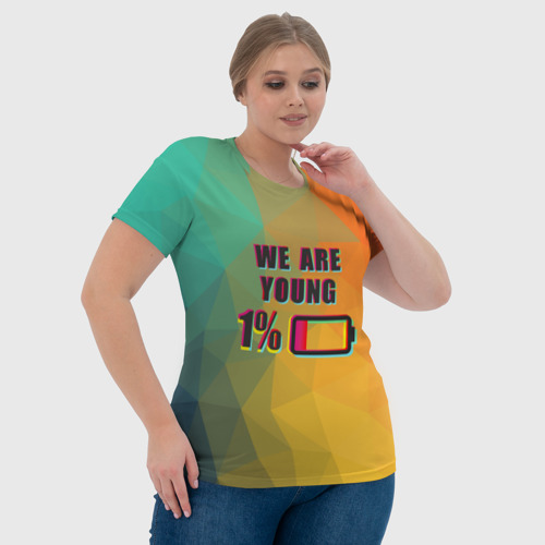 Женская футболка 3D с принтом We are young, фото #4