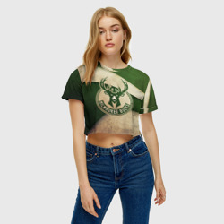 Женская футболка Crop-top 3D Милуоки Бакс - фото 2