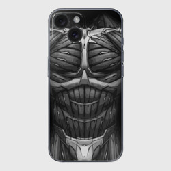 Чехол для iPhone 15 силиконовый с защитой камеры Нанокостюм Crysis