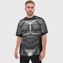 Мужская футболка oversize 3D Нанокостюм Crysis - фото 2
