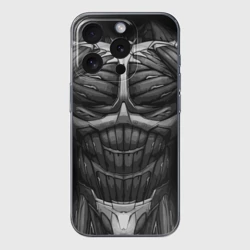 Чехол для iPhone 15 Pro силиконовый с защитой камеры Нанокостюм Crysis
