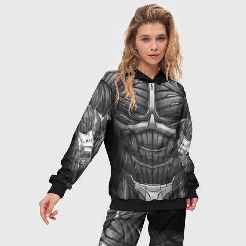 Женский костюм с толстовкой 3D Нанокостюм Crysis, цвет черный - фото 3