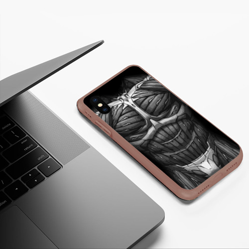 Чехол для iPhone XS Max матовый Нанокостюм Crysis, цвет коричневый - фото 5