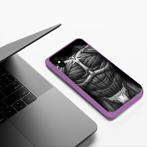 Чехол для iPhone XS Max матовый Нанокостюм Crysis, цвет фиолетовый - фото 5