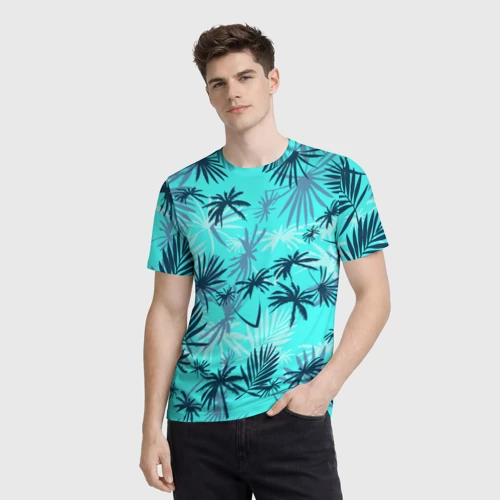 Мужская футболка 3D с принтом GTA Vice City, фото на моделе #1