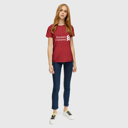 Женская футболка 3D с принтом МСалах 18-19 home, вид сбоку #3