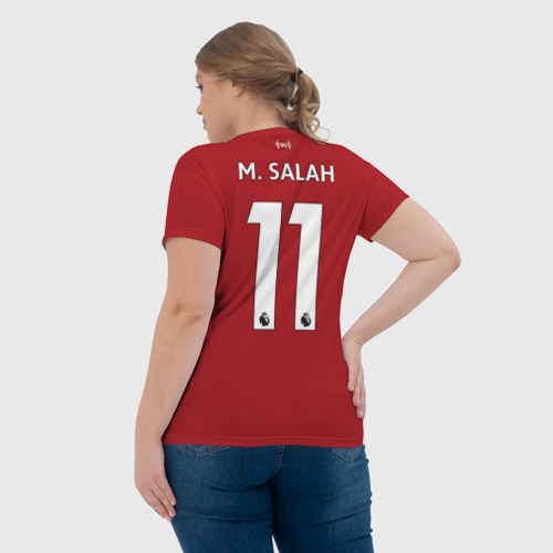 Женская футболка 3D с принтом МСалах 18-19 home, вид сзади #2