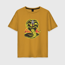 Женская футболка хлопок Oversize Cobra Kai