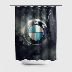 Штора 3D для ванной Логотип BMW