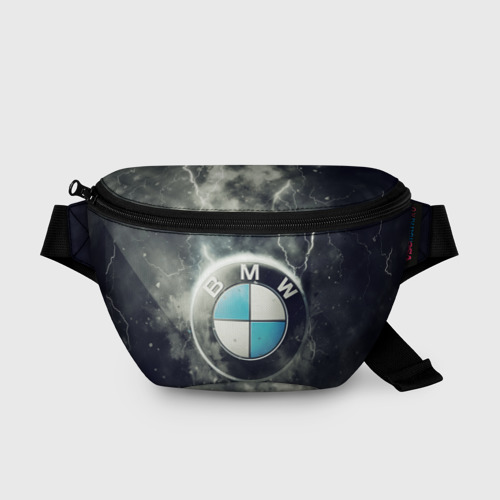 Поясная сумка 3D с принтом Логотип BMW, вид спереди #2