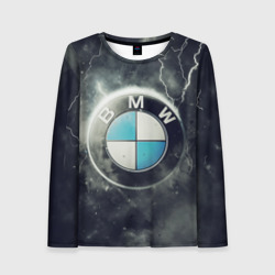Женский лонгслив 3D Логотип BMW