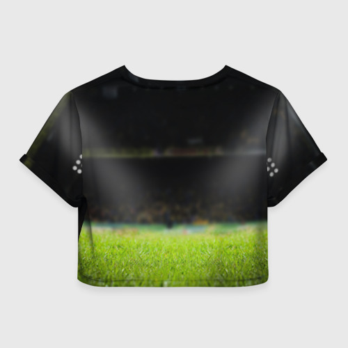 Женская футболка Crop-top 3D REAL MADRID, цвет 3D печать - фото 2