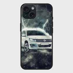 Чехол силиконовый для Apple iPhone 15 матовый Volkswagen Tiguan