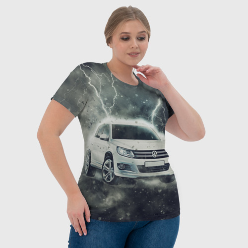 Женская футболка 3D Volkswagen Tiguan, цвет 3D печать - фото 6