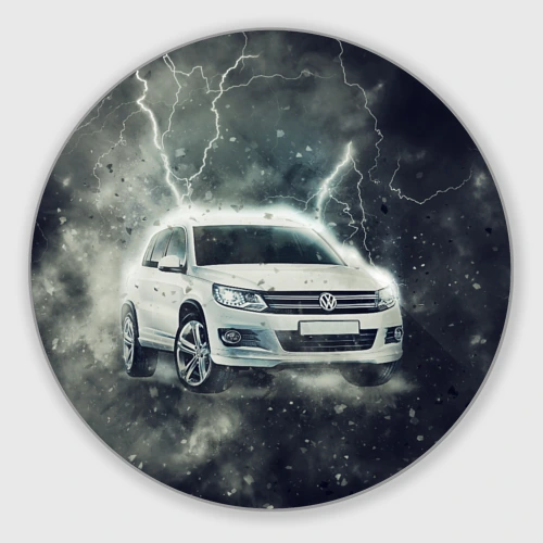Круглый коврик для мышки Volkswagen Tiguan