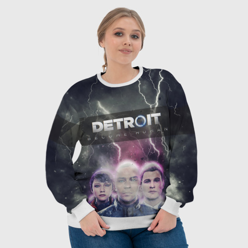 Женский свитшот 3D Detroit become human, цвет 3D печать - фото 6