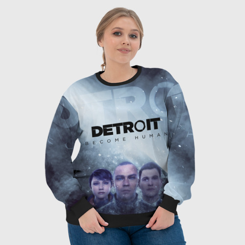 Женский свитшот 3D с принтом Detroit become human, фото #4