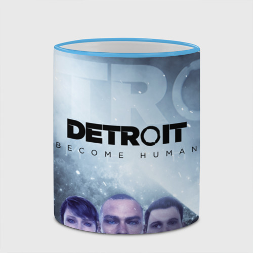 Кружка с полной запечаткой Detroit Become Human, цвет Кант небесно-голубой - фото 4