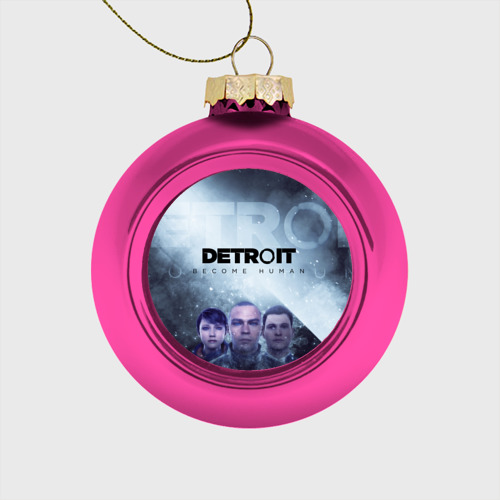 Стеклянный ёлочный шар Detroit Become Human, цвет розовый