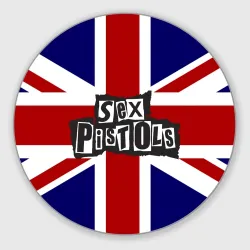 Круглый коврик для мышки Sex Pistols