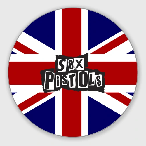Круглый коврик для мышки Sex Pistols