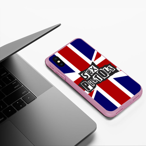 Чехол для iPhone XS Max матовый Sex Pistols, цвет розовый - фото 5