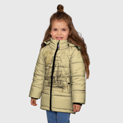 Зимняя куртка для девочек 3D Старая карта - фото 2