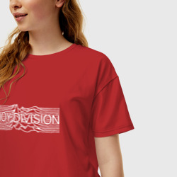 Женская футболка хлопок Oversize Joy Division - фото 2