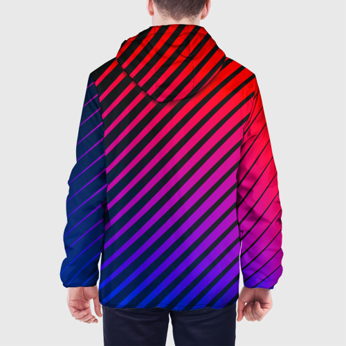 Мужская куртка 3D Градиентные линии, цвет 3D печать - фото 5