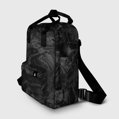 Женский рюкзак 3D с принтом Серая материя, фото на моделе #1