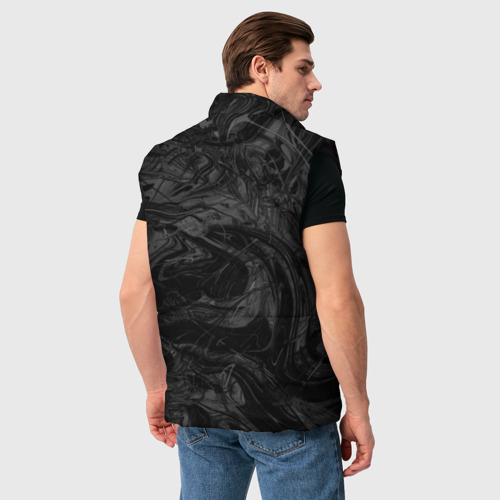 Мужской жилет утепленный 3D Серая материя, цвет черный - фото 4