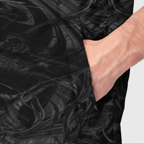 Мужской жилет утепленный 3D Серая материя, цвет черный - фото 6