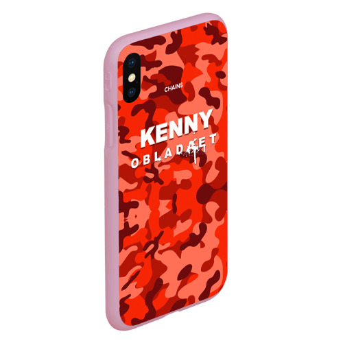 Чехол для iPhone XS Max матовый Kenny, цвет розовый - фото 3