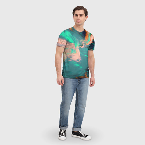 Мужская футболка 3D Кислотные разводы, цвет 3D печать - фото 5