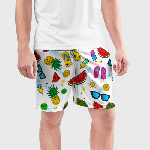 Мужские шорты спортивные Летняя, цвет 3D печать - фото 3