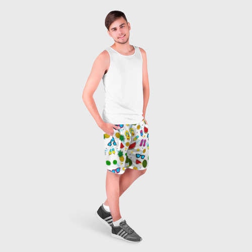 Мужские шорты 3D с принтом Летняя, фото на моделе #1