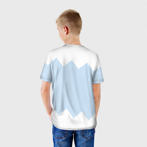 Детская футболка 3D с принтом Соник Ёжик, вид сзади #2