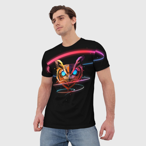 Мужская футболка 3D Owl Art, цвет 3D печать - фото 3