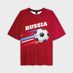 Мужская футболка oversize 3D Футбол Россия