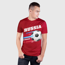 Мужская футболка 3D Slim Футбол Россия - фото 2