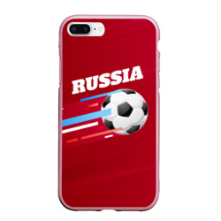 Чехол для iPhone 7Plus/8 Plus матовый Футбол Россия