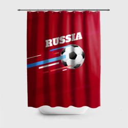 Штора 3D для ванной Футбол Россия