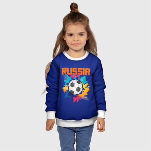 Детский свитшот 3D Футбол Россия, цвет 3D печать - фото 7