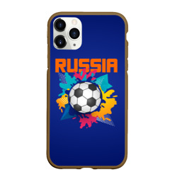 Чехол для iPhone 11 Pro Max матовый Футбол Россия