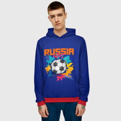 Мужская толстовка 3D Футбол Россия - фото 2