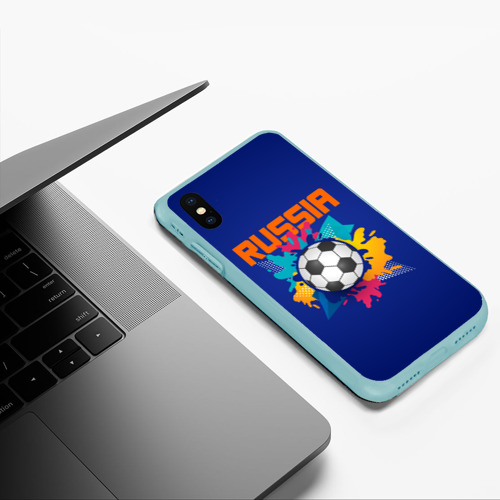 Чехол для iPhone XS Max матовый с принтом Футбол Россия, фото #5