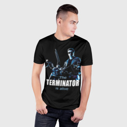 Мужская футболка 3D Slim Terminator alive - фото 2